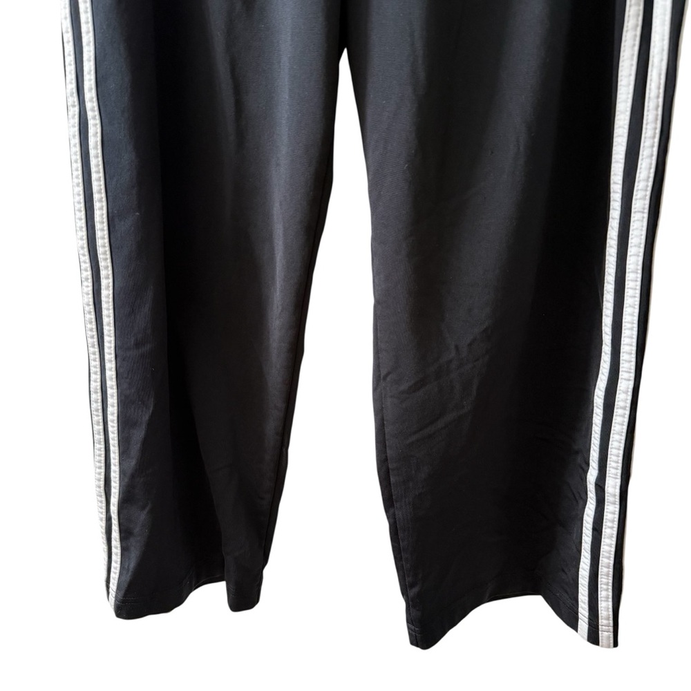 Vintage Adidas Track Pants Tear Away Men Small Black 3 Stripes Snaps Baggy Y2K - Picture 5 of 17
